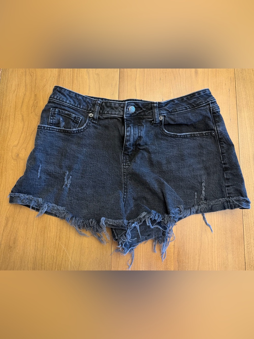 wild fable Black Distressed Denim Cutoff Shorts 12